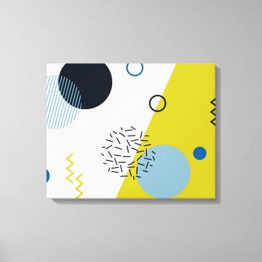 Cool, trendig, modern, geometrisch grün von Memphi Leinwanddruck (Vorderseite)