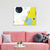 Cool, trendig, modern, geometrisch grün von Memphi Leinwanddruck (Insitu (Wohnzimmer))