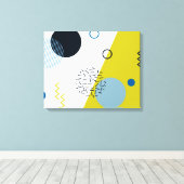 Cool, trendig, modern, geometrisch grün von Memphi Leinwanddruck (Insitu (Holzboden))