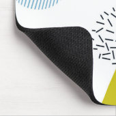 Cool, trendig, modern, geometrisch grün von Memphi Mousepad (Ecke)