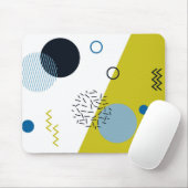 Cool, trendig, modern, geometrisch grün von Memphi Mousepad (Mit Mouse)