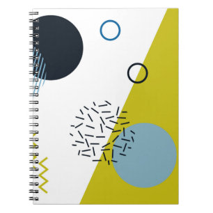 Cool, trendig, modern, geometrisch grün von Memphi Notizblock
