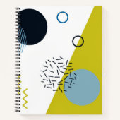 Cool, trendig, modern, geometrisch grün von Memphi Notizblock (Vorderseite)
