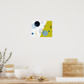 Cool, trendig, modern, geometrisch grün von Memphi Poster (Küche)