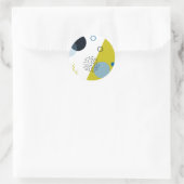 Cool, trendig, modern, geometrisch grün von Memphi Runder Aufkleber (Tasche)