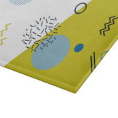 Cool, trendig, modern, geometrisch grün von Memphi Schneidebrett (Ecke)