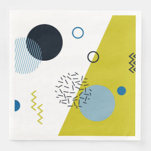 Cool, trendig, modern, geometrisch grün von Memphi Serviette