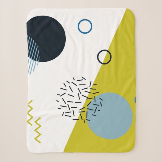 Cool, trendig, modern, geometrisch grün von Memphi Sherpadecke (Vorderseite)