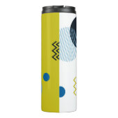 Cool, trendig, modern, geometrisch grün von Memphi Thermosbecher (Rückseite)
