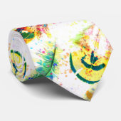 Cool trendige Aquarellfarben Neon Spritzer Federn Krawatte (Gerollt)