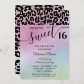 Cool Trendy attraktive Leoparden 16 Einladung (Vorne/Hinten)