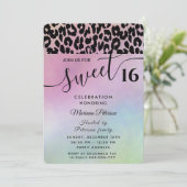 Cool Trendy attraktive Leoparden 16 Einladung (Stehend Vorderseite)