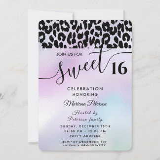 Cool Trendy attraktive Leoparden 16 Einladung