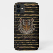 Cool Trendy Bleck und Brown Lion Case-Mate iPhone Hülle (Rückseite)
