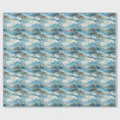 Cool Trendy Blue Geschenkpapier (Flach)