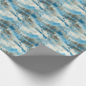 Cool Trendy Blue Geschenkpapier (Ecke)