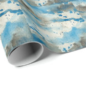 Cool Trendy Blue Geschenkpapier (Rolleneckpunkt)