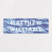 Cool Trendy Camouflage Moderner Personalisierter N Etiketten (Design 1)