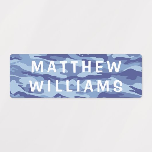 Cool Trendy Camouflage Moderner Personalisierter N Etiketten (Design 1)