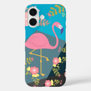 Cool Trendy Chic Niedlich Pink Girly Floral Flamin iPhone 16 Hülle