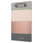 Cool trendy gestreift Personalisiert Klemmbrett (Links)