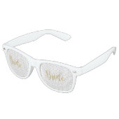 Cool Trendy Gold Glitzer Bride Partybrille (Schrägansicht)