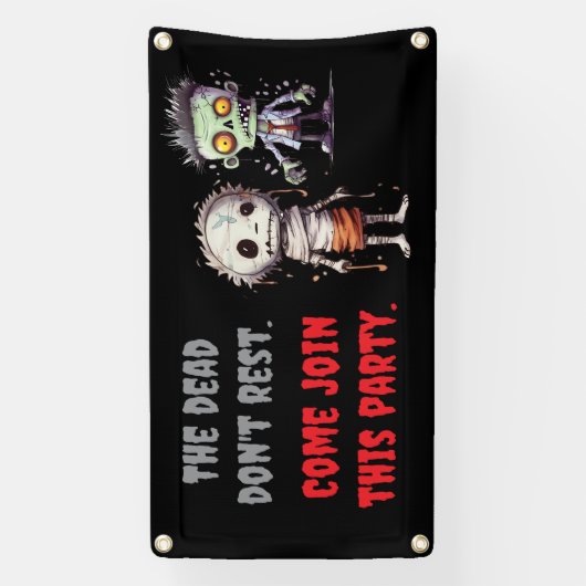 Cool Trendy Halloween-Party Banner (Vertikal)