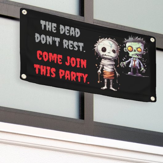 Cool Trendy Halloween-Party Banner (Äußeres Gebäude)