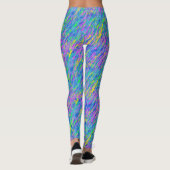 Cool trendy Künstlerische Abstrakte Regenbogenfarb Leggings (Rückseite)
