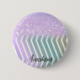Cool Trendy Lila Glitzer Button