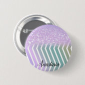 Cool Trendy Lila Glitzer Button (Vorne & Hinten)