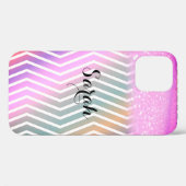 Cool Trendy Lila Glitzer Case-Mate iPhone Case (Rückseite (Horizontal))