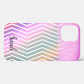 Cool Trendy Lila Glitzer Case-Mate iPhone Hülle (Rückseite (Horizontal))