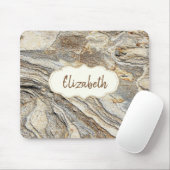 Cool Trendy, Marmor, Rahmen - Personalisiert Mousepad (Mit Mouse)