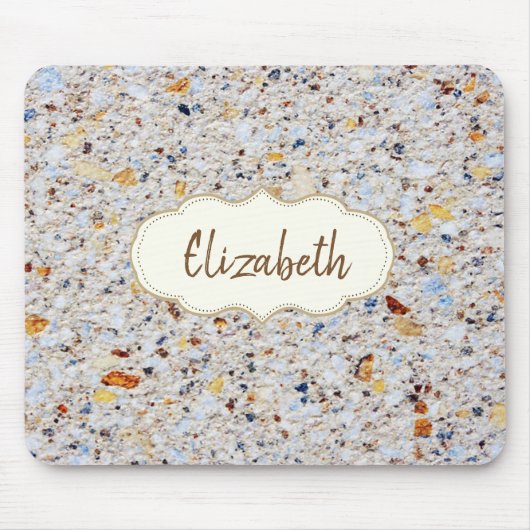 Cool Trendy, Marmor, Stone Frame - Personalisiert Mousepad (Vorne)