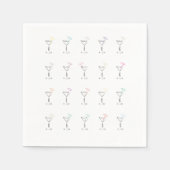 Cool Trendy Martini Glasses Serviette (Vorderseite)