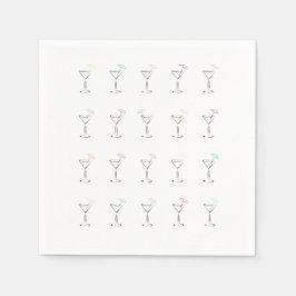 Cool Trendy Martini Glasses Serviette