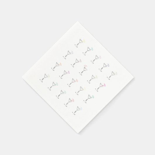 Cool Trendy Martini Glasses Serviette (Ecke)