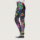Cool Trendy Mehrfarbig Vivid mit Black Ladys Leggings (Links)