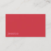 Cool Trendy Modern Cherry Red & Bubblegum Pink Visitenkarte (Rückseite)