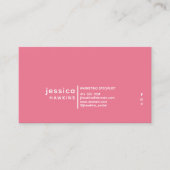 Cool Trendy Modern Cherry Red & Bubblegum Pink Visitenkarte (Vorderseite)