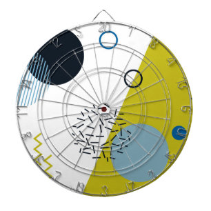 Cool, trendy, modern, grün-blaues geometrisches dartscheibe