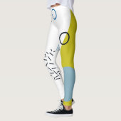 Cool, trendy, modern, grün-blaues geometrisches leggings (Links)