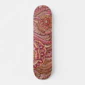 Cool Trendy Modernes Abstraktes Blumenmuster Skateboard (Vorne)