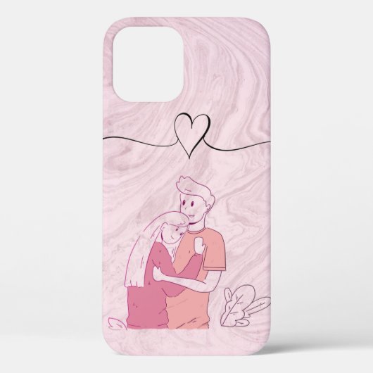 Cool Trendy Pink Couple Case-Mate iPhone Hülle (Rückseite)