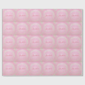 Cool Trendy Pink Funkelnd mit Ihrem Namen Geschenkpapier (Flach)