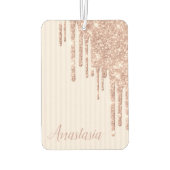 Cool Trendy Pink Glitzer Autolufterfrischer (Rückseite)
