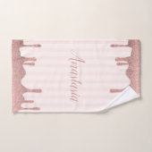 Cool Trendy Pink Glitzer Badhandtuch Set (Handtuch)