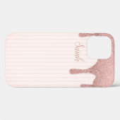 Cool Trendy Pink Glitzer Case-Mate iPhone Hülle (Rückseite (Horizontal))
