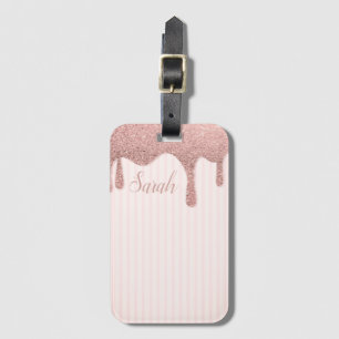 Cool Trendy Pink Glitzer Gepäckanhänger